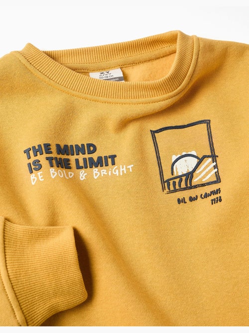 Sudadera perchada con estampado en relieve - Kiabi