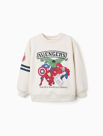 Sudadera perchada con estampado en relieve Avengers