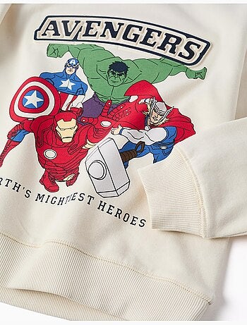 Sudadera perchada con estampado en relieve Avengers