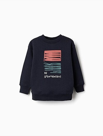 Sudadera perchada con estampado en relieve