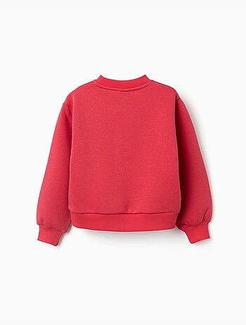 Sudadera perchada con estampado en relieve de flores