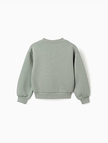 Sudadera perchada con estampado en relieve de flores