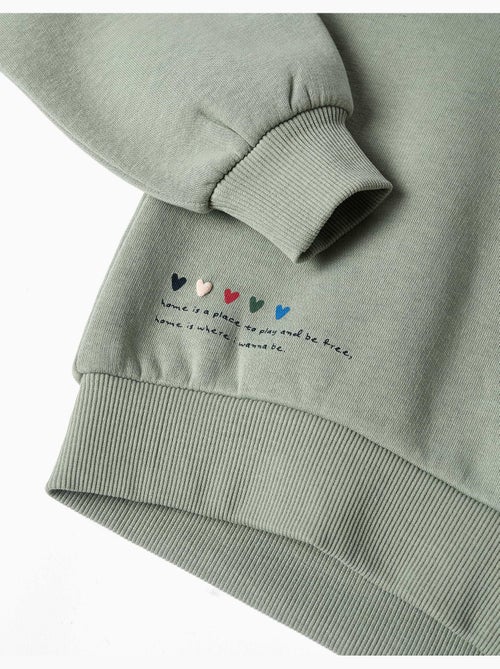 Sudadera perchada con estampado en relieve de flores - Kiabi