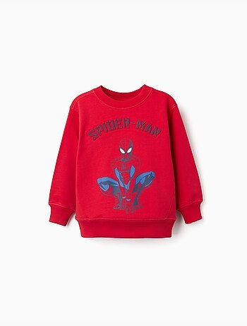 Sudadera perchada con estampado en relieve de Spider-Man