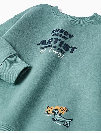 Sudadera perchada con estampado en relieve