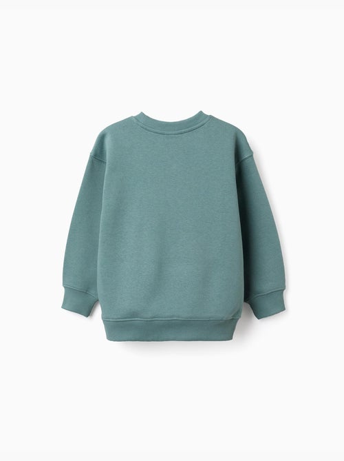 Sudadera perchada con estampado en relieve - Kiabi