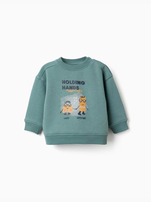 Sudadera perchada con estampado Holding Hands - Kiabi