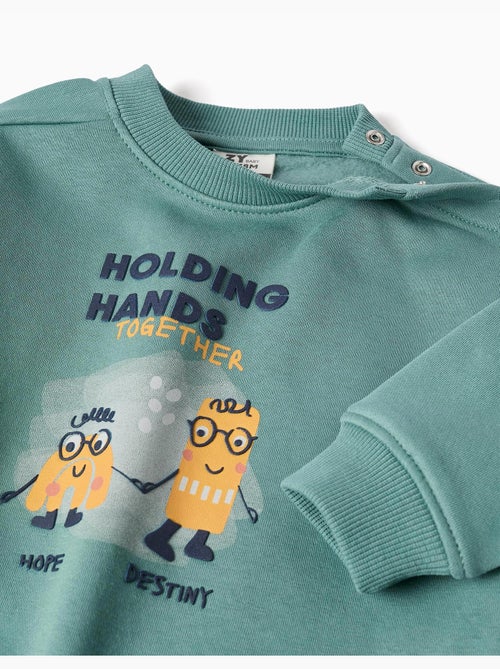 Sudadera perchada con estampado Holding Hands - Kiabi