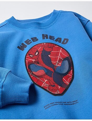 Sudadera perchada con estampado lenticular de Spider-Man
