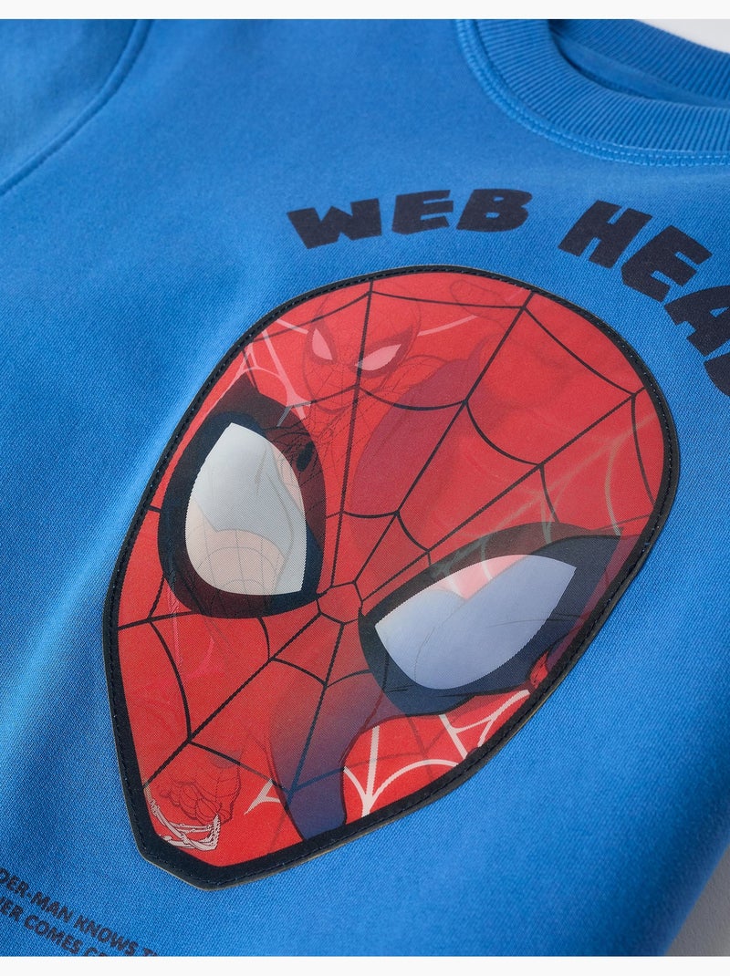 Sudadera perchada con estampado lenticular de Spider-Man Azul Azul - Kiabi