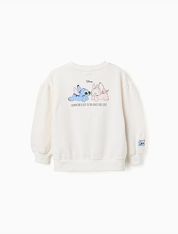 Sudadera perchada con estampado stitch y angel