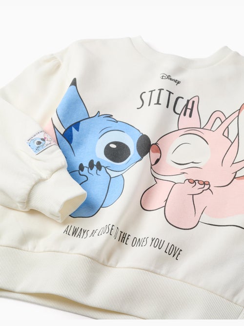 Sudadera perchada con estampado Stitch y Angel - Kiabi Sudadera perchada con estampado Stitch y Angel - Kiabi