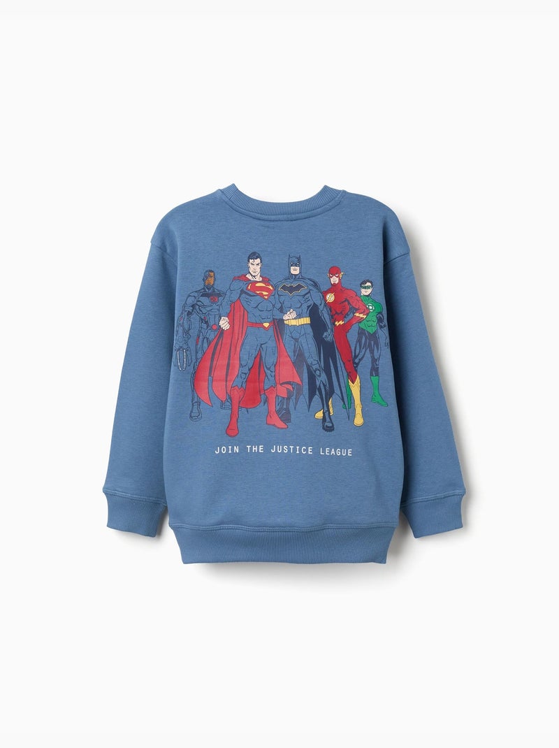 Sudadera perchada con estampados de la Liga de la Justicia Azul Azul - Kiabi