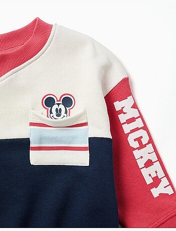 Sudadera perchada con estampados de mickey