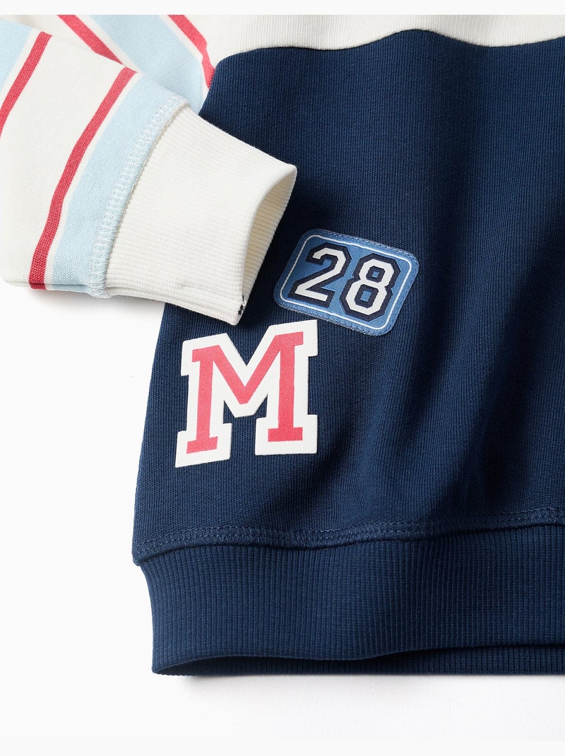 Sudadera perchada con estampados de mickey Azul oscuro - Kiabi
