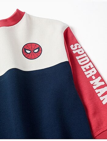 Sudadera perchada con estampados de spider-man