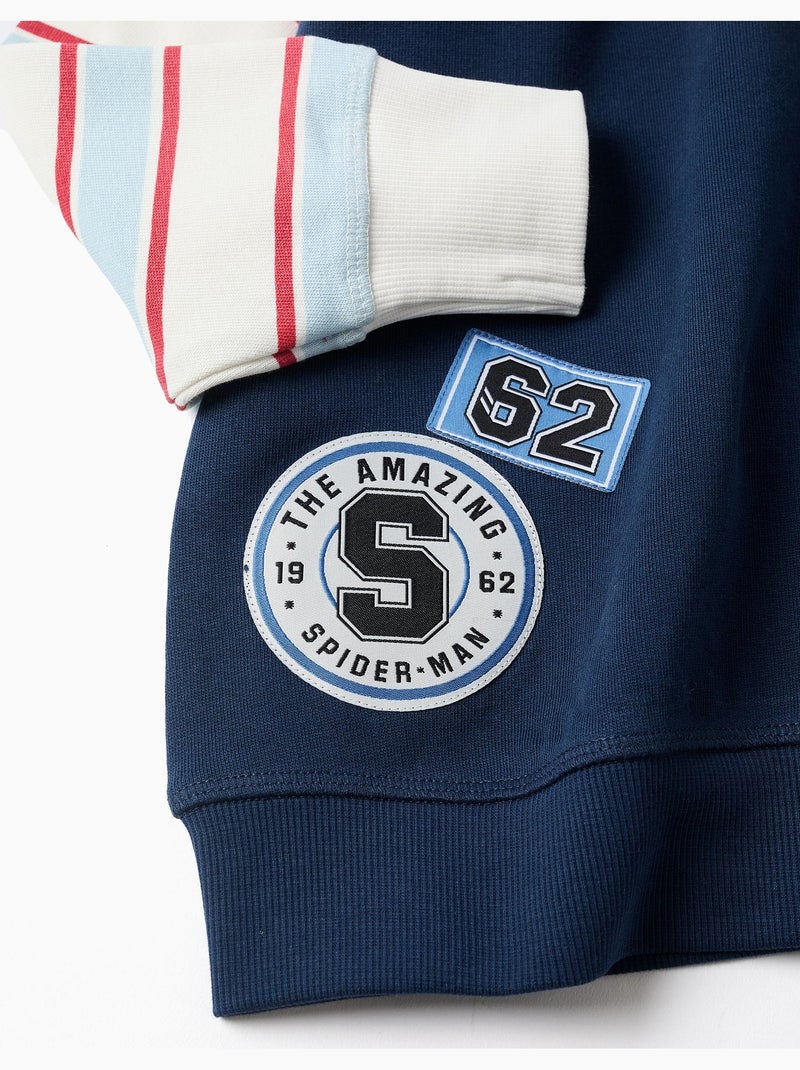 Sudadera perchada con estampados de spider-man Azul oscuro - Kiabi