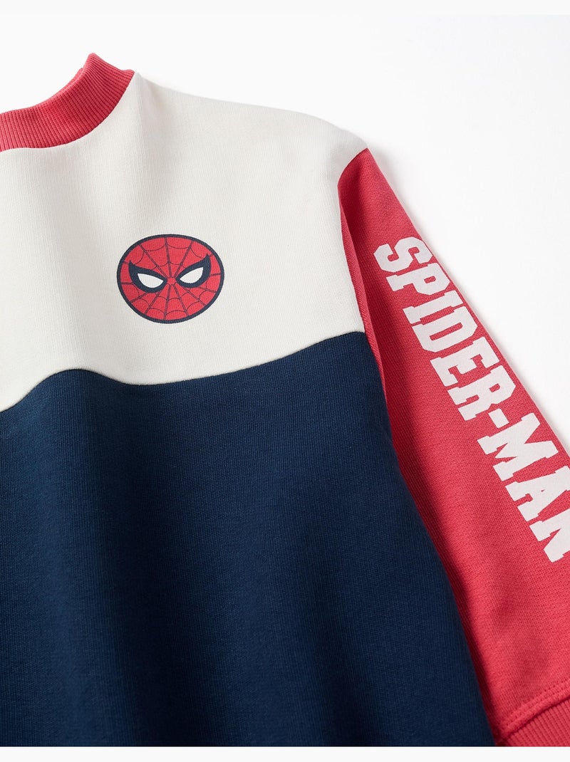 Sudadera perchada con estampados de spider-man Azul oscuro - Kiabi