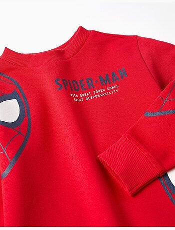 Sudadera perchada con estampados de spider-man