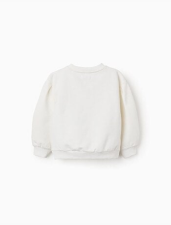 Sudadera perchada con flores en relieve