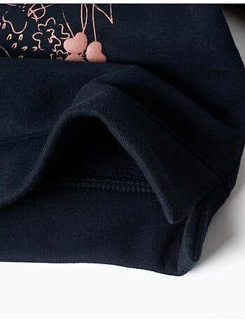 Sudadera perchada con motivo de arte y naturaleza