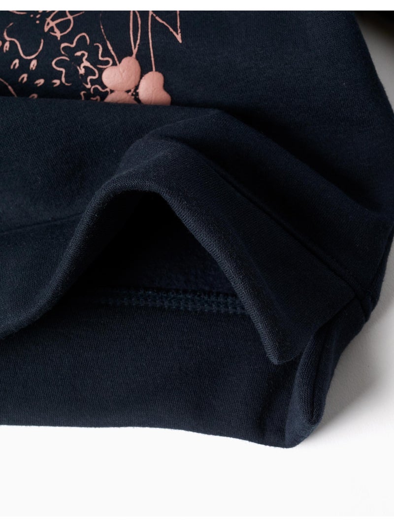 Sudadera perchada con motivo de arte y naturaleza Azul oscuro - Kiabi