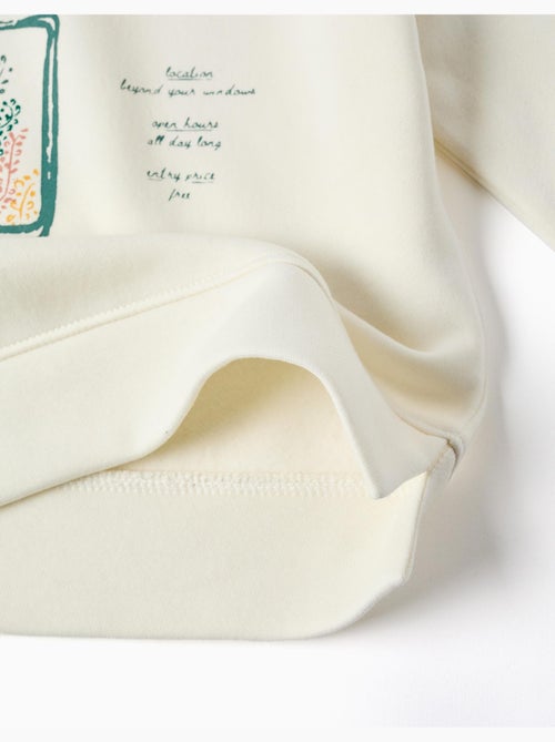Sudadera perchada con motivo de arte y naturaleza - Kiabi