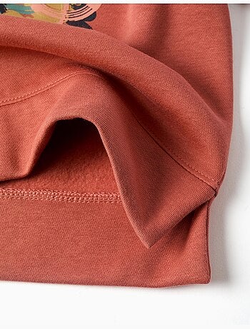 Sudadera perchada con motivo de arte y naturaleza