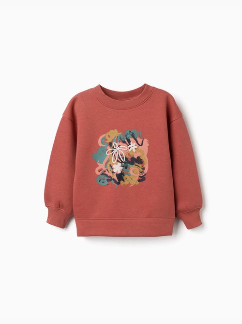 Sudadera perchada con motivo de arte y naturaleza - Kiabi