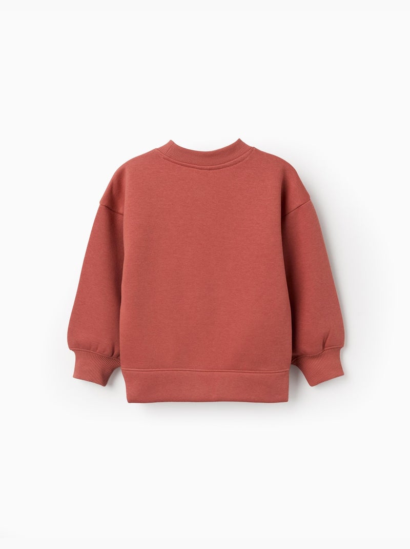 Sudadera perchada con motivo de arte y naturaleza Marrón - Kiabi