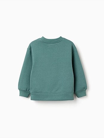 Sudadera perchada con motivo de arte y naturaleza