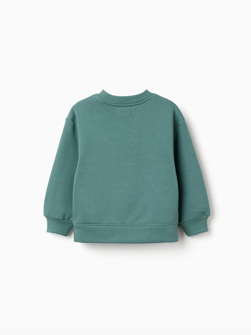 Sudadera perchada con motivo de arte y naturaleza Verde claro - Kiabi