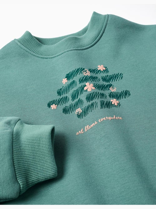 Sudadera perchada con motivo de arte y naturaleza - Kiabi Sudadera perchada con motivo de arte y naturaleza - Kiabi