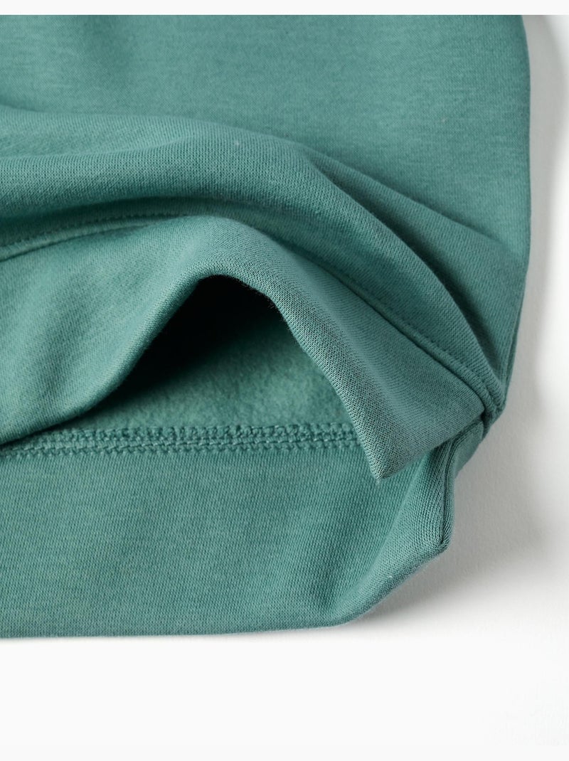 Sudadera perchada con motivo de arte y naturaleza Verde claro - Kiabi