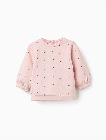 Sudadera perchada con motivo de corazones