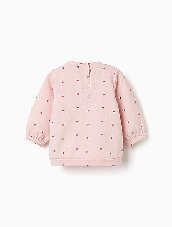 Sudadera perchada con motivo de corazones