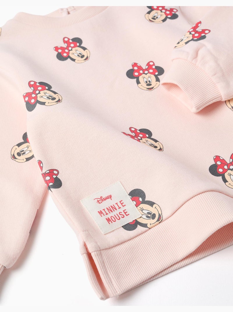 Sudadera perchada con motivo Minnie Rosa claro - Kiabi