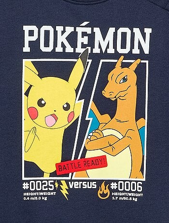 Sudadera 'Pokémon' 'Pikachu' y 'Dracofuego' de cuello redondo
