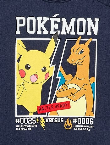 Sudadera 'Pokémon' 'Pikachu' y 'Dracofuego' de cuello redondo