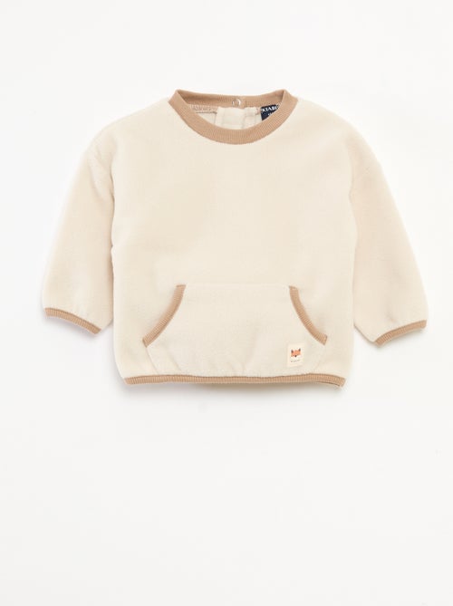 Sudadera polar con bolsillo tipo canguro - Kiabi