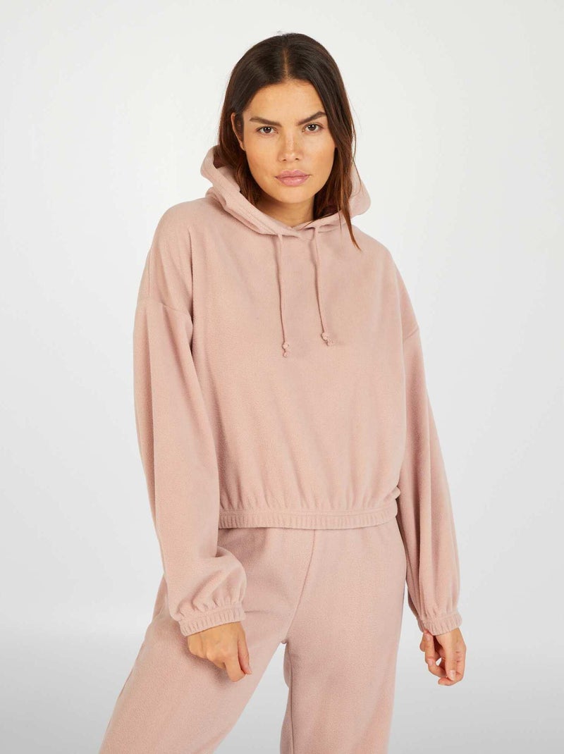 Sudadera polar con capucha GRIS - Kiabi