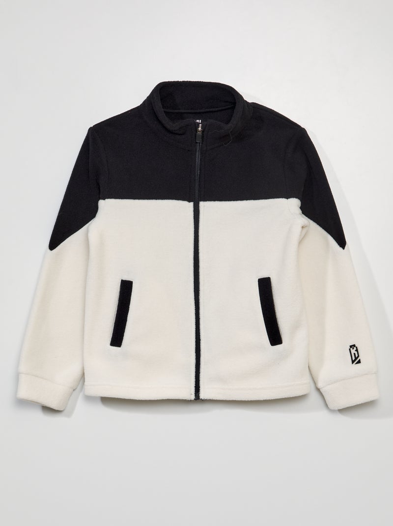 Sudadera polar con cremallera BLANCO - Kiabi