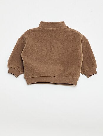 Sudadera polar con cuello con cremallera