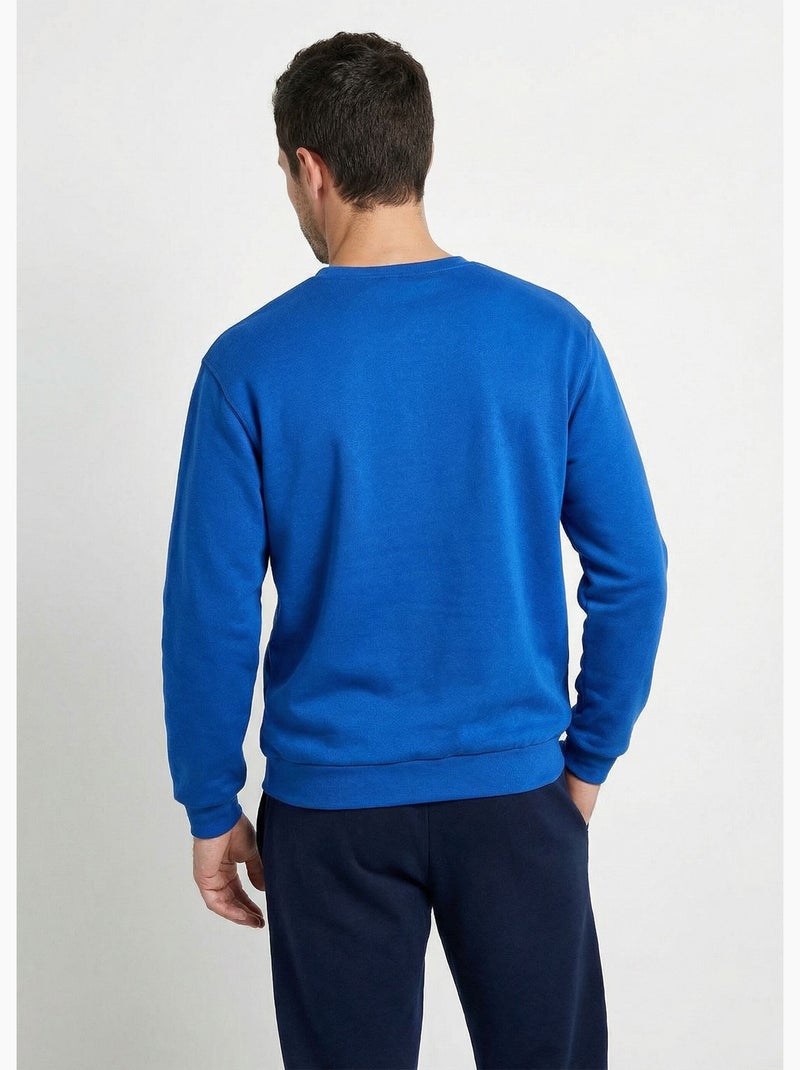 Sudadera polar con cuello redondo - Afibel Índigo - Kiabi