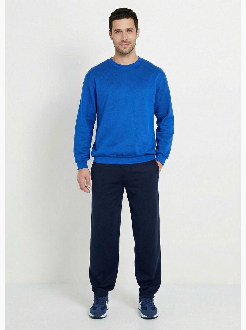 Sudadera polar con cuello redondo - Afibel Índigo - Kiabi
