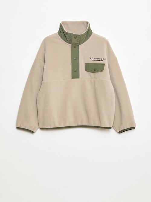 Sudadera polar cuello alto - Kiabi