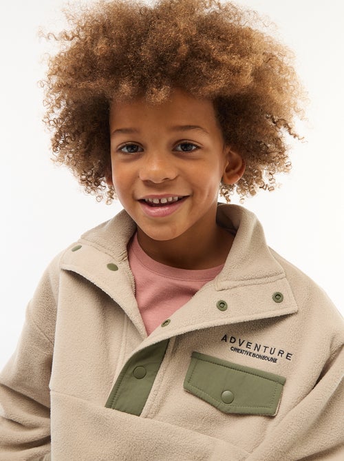 Sudadera polar cuello alto - Kiabi