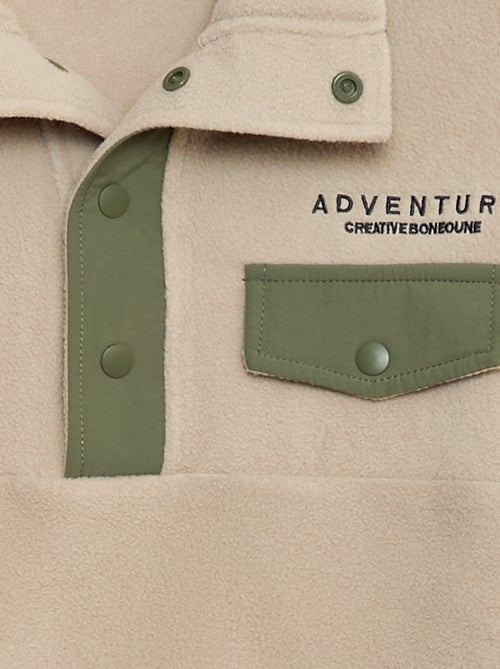 Sudadera polar cuello alto - Kiabi