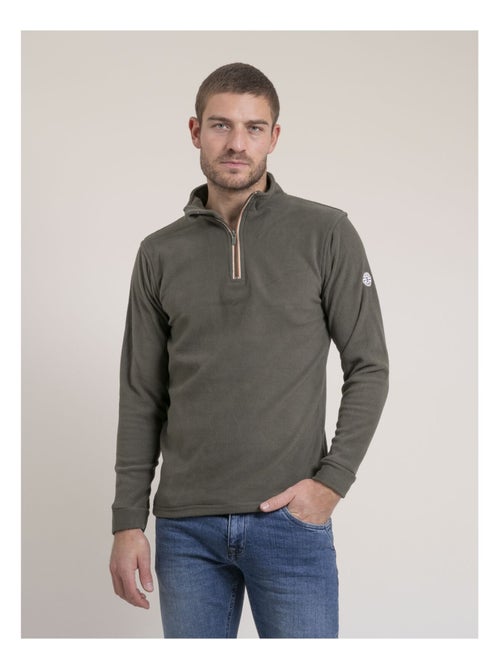 Sudadera polar cuello camionero WATOM - Kiabi