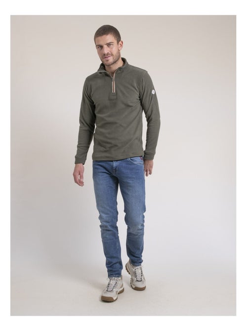 Sudadera polar cuello camionero WATOM - Kiabi
